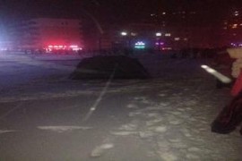 七台河地震引关注 雪后凌晨2点街头受冻（图）